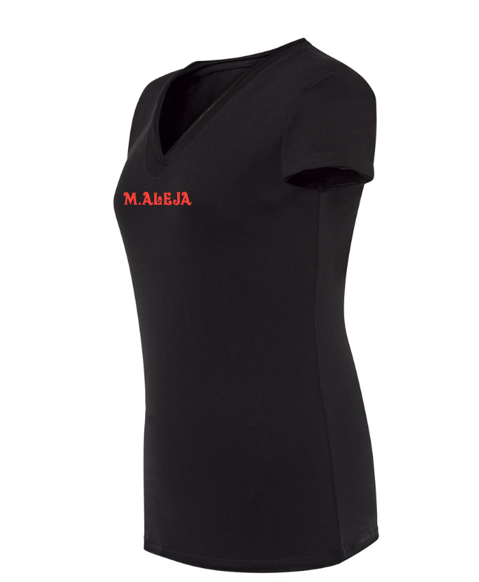 camiseta de manga corta con cuello en V de Modas Aleja
