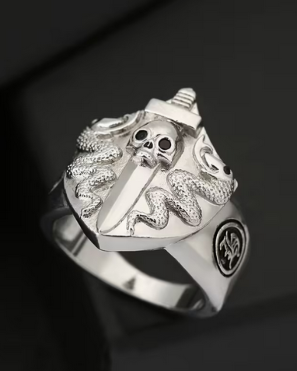 El anillo de hombre serpiente de dos cabezas de Modas Aleja