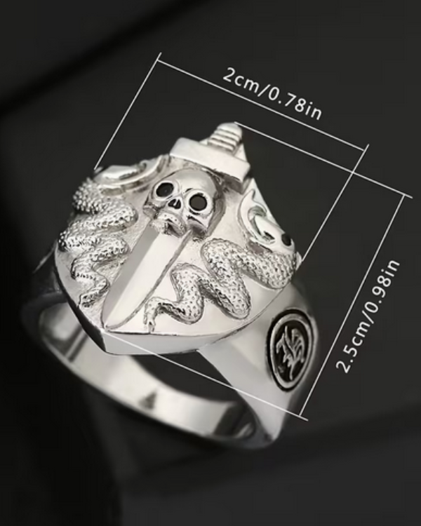 El anillo de hombre serpiente de dos cabezas de Modas Aleja