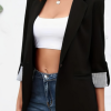 Chaqueta de Mujer Elegante con Solapa y Patchwork de Moda – Modas Aleja