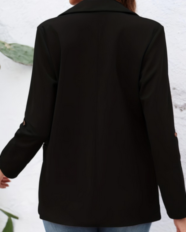 Chaqueta de Mujer Elegante con Solapa y Patchwork de Moda – Modas Aleja