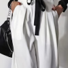 Damenhose mit hohem Bund und weitem Bein von Modas Aleja