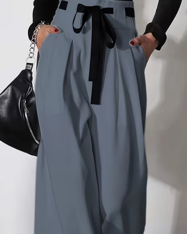 Damenhose mit hohem Bund und weitem Bein von Modas Aleja