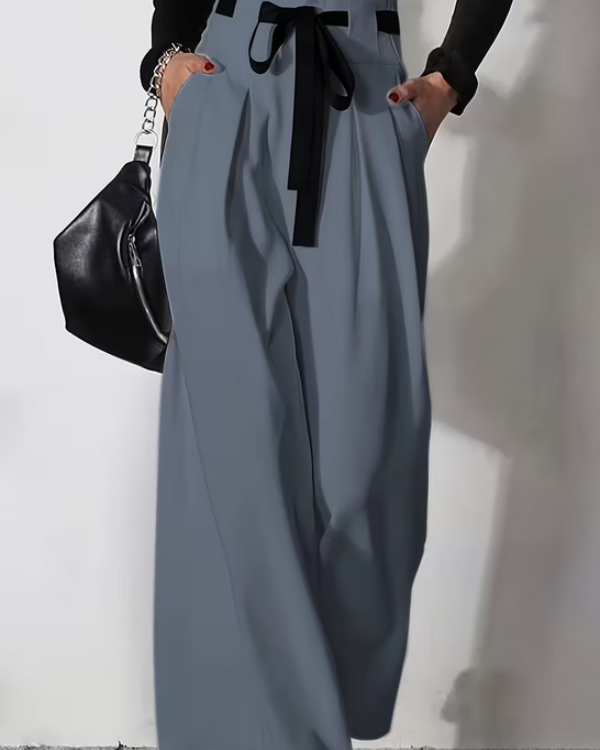 Damenhose mit hohem Bund und weitem Bein von Modas Aleja