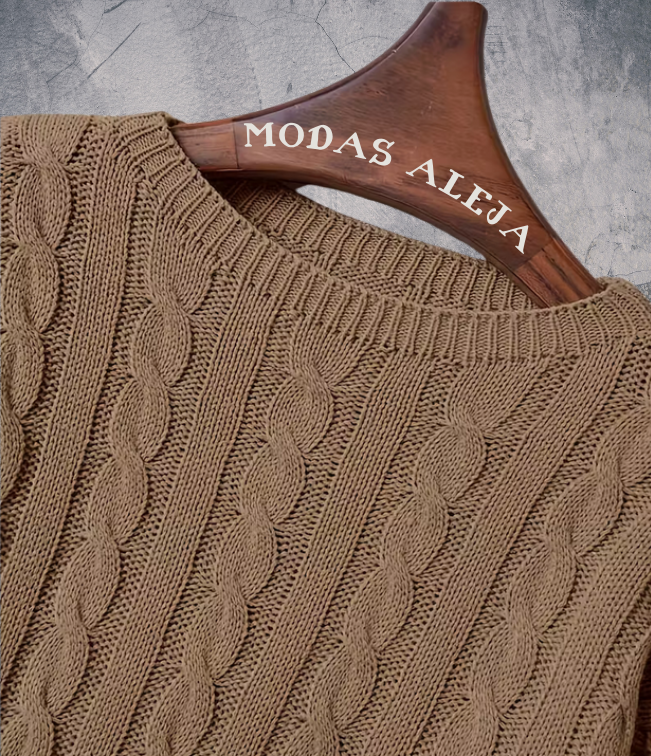 Damen-Strickpullover mit Langen Ärmeln modas aleja