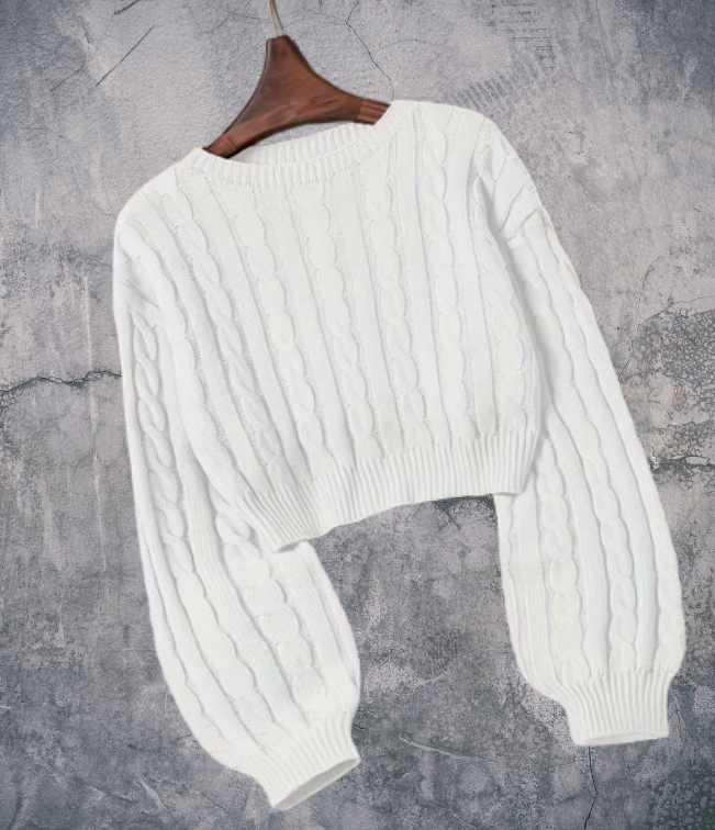 Damen-Strickpullover mit Langen Ärmeln modas aleja