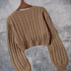 Damen-Strickpullover mit Langen Ärmeln modas aleja