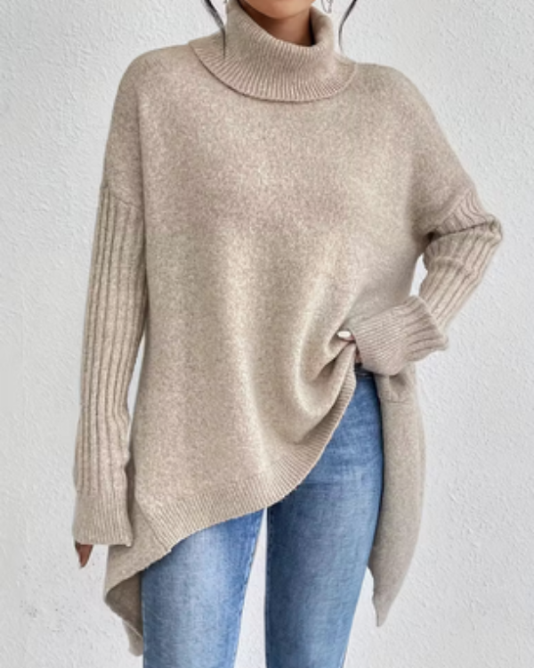 Suéter de Mujer de Otoño e Invierno con Cuello Alto – Modas Aleja1