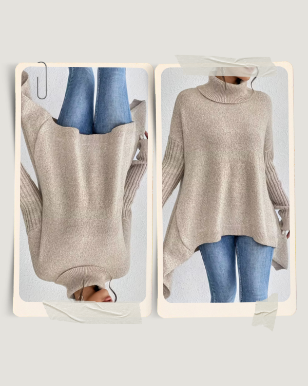 Suéter de Mujer de Otoño e Invierno con Cuello Alto – Modas Aleja1
